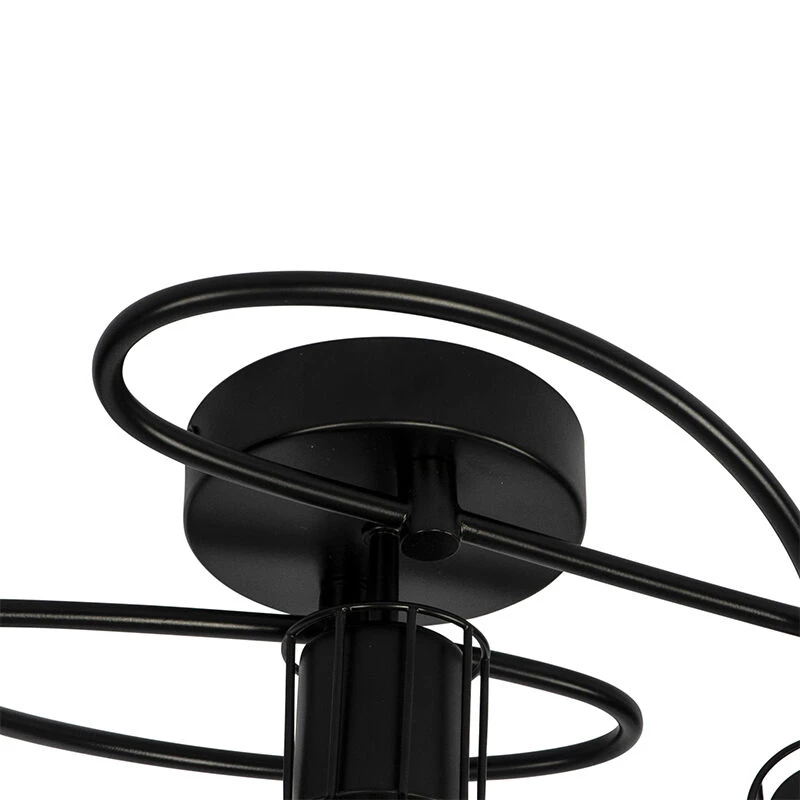 Am billigsten 🌟 QAZQA Moderne Deckenleuchte schwarz 59 cm 5-Licht - Botu 😀 6 Am billigsten 🌟 QAZQA Moderne Deckenleuchte schwarz 59 cm 5-Licht - Botu 😀 – Bild 6