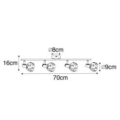 Am billigsten 🧨 QAZQA Art Deco Deckenleuchte Gold mit Rauchglas 4-Licht - Vidro 😀 14 Am billigsten 🧨 QAZQA Art Deco Deckenleuchte Gold mit Rauchglas 4-Licht - Vidro 😀 -Deckenleuchten Verkaufs-Shop 2935 102486 3