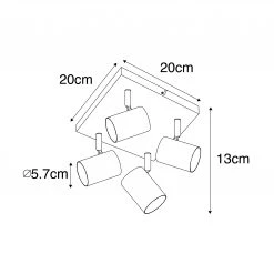Bester Verkauf 🌟 QAZQA Moderne Deckenleuchte weiß 4-flammig verstellbar - Jeana 🔔 -Deckenleuchten Verkaufs-Shop 2973 103889 3