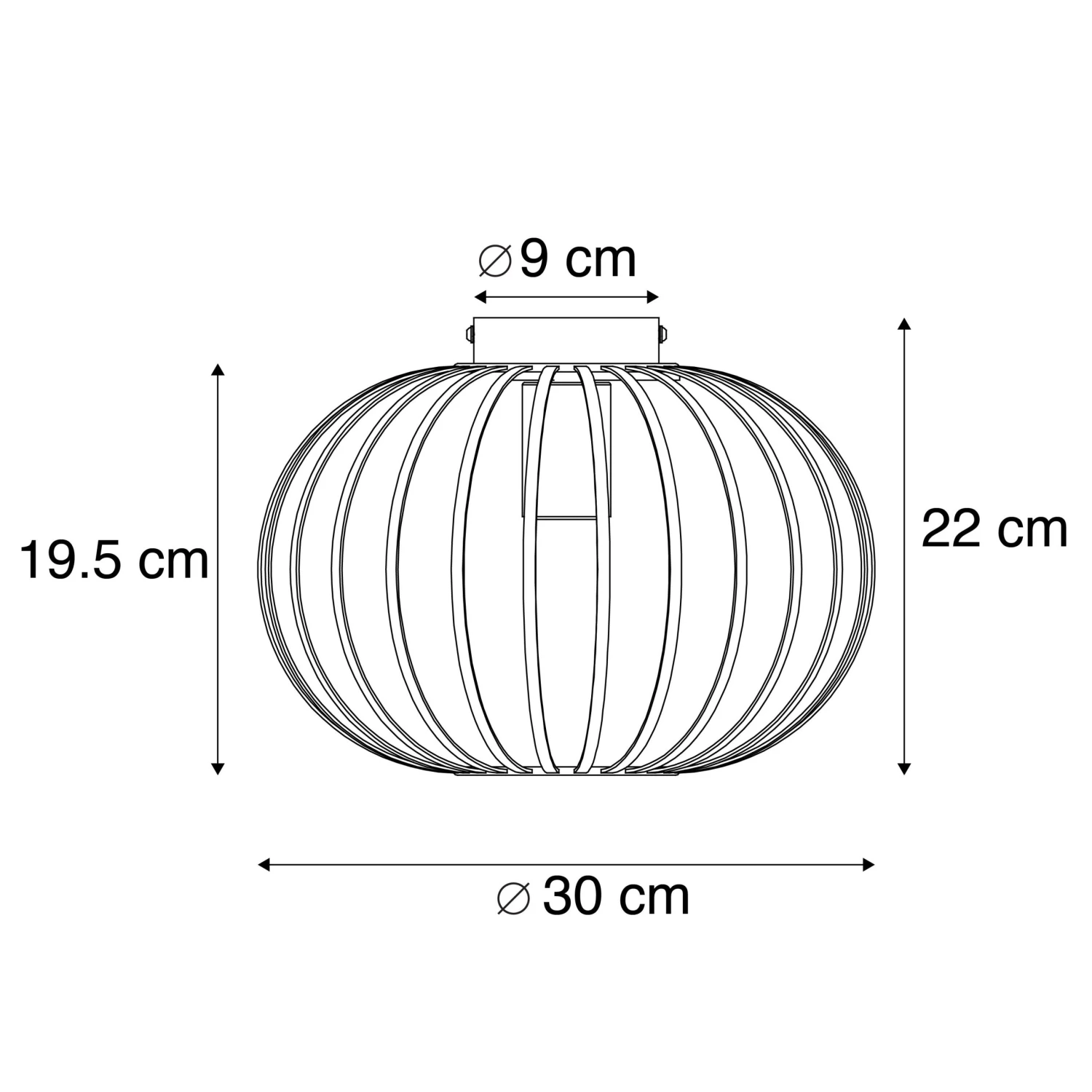 Auslauf ✔️ QAZQA Design Deckenleuchte schwarz 30 cm - Johanna 🥰 4 Auslauf ✔️ QAZQA Design Deckenleuchte schwarz 30 cm - Johanna 🥰 – Bild 4