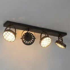 Rabatt 👏 QAZQA Vintage Fleck rostbraun länglich 4-flammig - Tamina 🎁 -Deckenleuchten Verkaufs-Shop 2998 104429 11