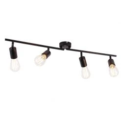 Rabatt 🌟 QAZQA Modernes Spotschwarz 4-Licht verstellbar - Facil 🔥