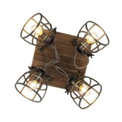 Top 10 👏 QAZQA Industriestrahler schwarz mit Holz verstellbar 4-Licht - Arthur ✔️ 24 Top 10 👏 QAZQA Industriestrahler schwarz mit Holz verstellbar 4-Licht - Arthur ✔️ -Deckenleuchten Verkaufs-Shop 3022 102430 10