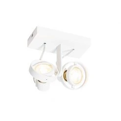 Beste Bewertungen von 😀 QAZQA Moderne spot wit 2-lichts - Master 50 ❤️ -Deckenleuchten Verkaufs-Shop 3031 105409 8