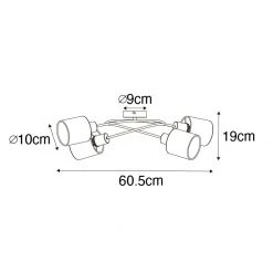 Angebote 🔔 QAZQA Moderne Deckenleuchte Stahl mit weißen Schirmen 4-Licht - Hetta 💯 -Deckenleuchten Verkaufs-Shop 3033 102398 3
