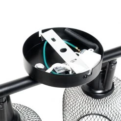 Aktion 👍 QAZQA Industriespot schwarz 4-flammig - Bliss Mesh ✨ -Deckenleuchten Verkaufs-Shop 3037 104482 10