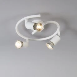 Bestpreis 🔔 QAZQA Moderne gepunktete weiße Locken – Jeany 3 ❤️ -Deckenleuchten Verkaufs-Shop 3041 93280 2