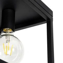 Top 10 🎁 QAZQA Industrielle Deckenlampe schwarz 40 cm 4-flammig - Cage ✨ -Deckenleuchten Verkaufs-Shop 3056 104034 6