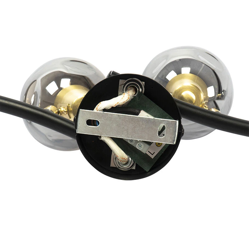 Am billigsten 🧨 QAZQA Art Deco Deckenleuchte Gold mit Rauchglas 4-Licht - Vidro 😀 9 Am billigsten 🧨 QAZQA Art Deco Deckenleuchte Gold mit Rauchglas 4-Licht - Vidro 😀 – Bild 9