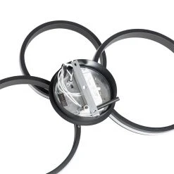 Auslauf 😉 QAZQA Deckenleuchte schwarz inkl. LED 3-Stufen dimmbar 3-Licht - Navara ⭐ -Deckenleuchten Verkaufs-Shop 3058 104003 10