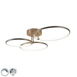 Am billigsten ❤️ QAZQA Design Deckenleuchte Stahl inkl. LED 3-stufig dimmbar 3-Licht - Joaniqa 🎁