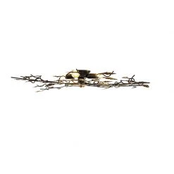 Aktion 🌟 QAZQA Vintage plafondlamp zwart met goud 80 cm 4-lichts - Foglie ⭐ -Deckenleuchten Verkaufs-Shop 3079 105994 7