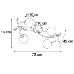 Besorgen 🤩 Paul Neuhaus Ländliche Deckenleuchte 4-flammig in rostbraun - Kreta 😍 -Deckenleuchten Verkaufs-Shop 3079 95841 3