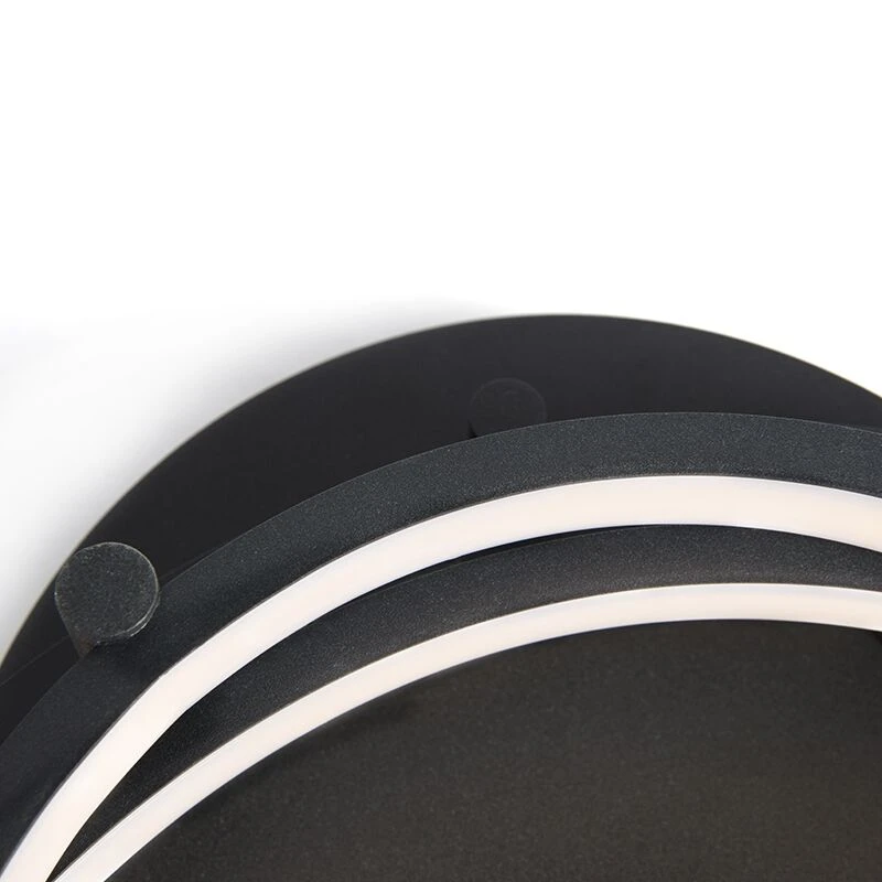 Aktion ✨ QAZQA Moderne Deckenleuchte schwarz inkl. LED und Dimmer - Rondas 😀 8 Aktion ✨ QAZQA Moderne Deckenleuchte schwarz inkl. LED und Dimmer - Rondas 😀 – Bild 8