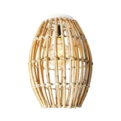 Blitzangebot 😉 QAZQA Ländliche Deckenlampe Bambus mit Weiß - Canna Capsule ⭐ -Deckenleuchten Verkaufs-Shop 3106 104920 5