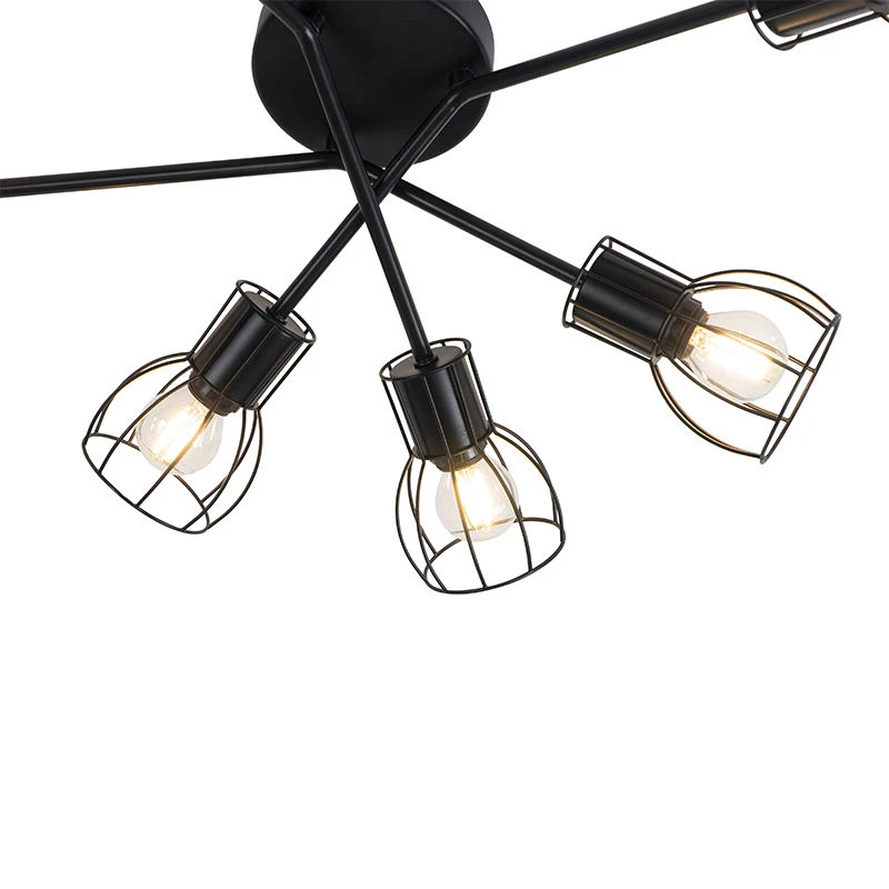 Angebote ✔️ QAZQA Moderne Deckenleuchte schwarz 65 cm 6-Lichter - Botu ❤️ 2 Angebote ✔️ QAZQA Moderne Deckenleuchte schwarz 65 cm 6-Lichter - Botu ❤️ – Bild 2