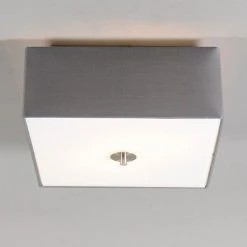 Am billigsten 🎉 QAZQA Ländliche quadratische Deckenleuchte 35 cm grau - Drum 💯 -Deckenleuchten Verkaufs-Shop 3117 89873 4