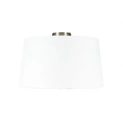 Billig ✨ QAZQA Moderne Deckenleuchte Stahl mit weißem Schirm 45 cm - Combi 👍