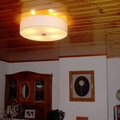 Bestes Angebot 🥰 QAZQA Country Deckenleuchte weiß 50 cm - Drum ⭐ -Deckenleuchten Verkaufs-Shop 3136 45281 8