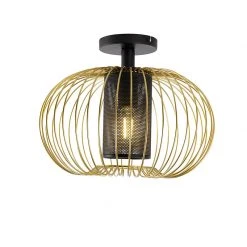 Großhandel 👏 QAZQA Design Deckenleuchte Gold mit Schwarz - Marnie 🛒 -Deckenleuchten Verkaufs-Shop 3139 102537 6