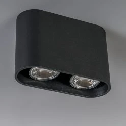 Budget ⌛ QAZQA Modernes Punktschwarz - Ronda duo 🤩 -Deckenleuchten Verkaufs-Shop 3146 92692 7