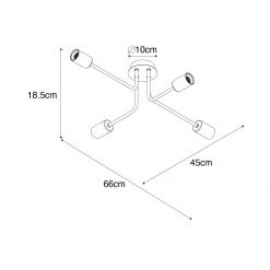 Rabatt 🔔 QAZQA Design plafondlamp zwart 4-lichts - Facile 😀 -Deckenleuchten Verkaufs-Shop 3163 105647 3