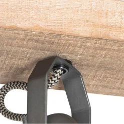 Rabatt 🔥 QAZQA Ländliche Deckenlampe schwarz mit Holz 4-flammig - Jelle ✔️ -Deckenleuchten Verkaufs-Shop 3168 103995 7