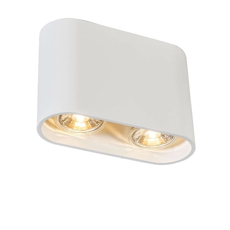 Blitzangebot 🔔 QAZQA Modernes Punktweiß - Ronda duo 🔔 1 Blitzangebot 🔔 QAZQA Modernes Punktweiß - Ronda duo 🔔