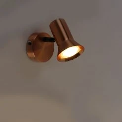 Schlussverkauf 👍 QAZQA Decken- und Wandstrahler Kupfer dreh- und neigbar - Karin 1 🔔 -Deckenleuchten Verkaufs-Shop 3169 92934 9