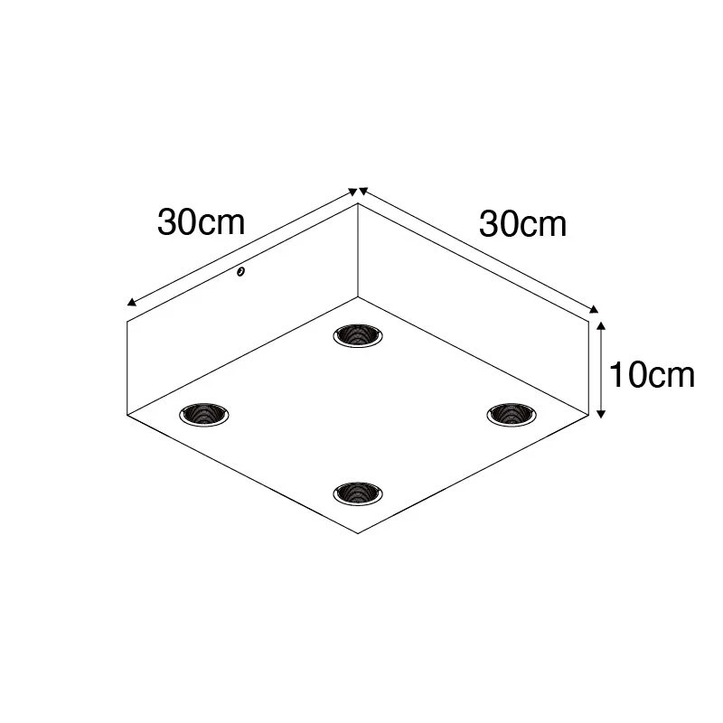 Bestpreis ⌛ QAZQA Land Deckenleuchte dunkles Holz 4-Licht - Block 😀 4 Bestpreis ⌛ QAZQA Land Deckenleuchte dunkles Holz 4-Licht - Block 😀 – Bild 4