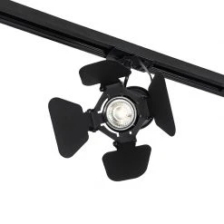 Am billigsten 🌟 QAZQA Smart railsysteem zwart 5-lichts incl. Wifi GU10 - Movie 🛒 -Deckenleuchten Verkaufs-Shop 3176 106248 6