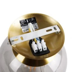 Billig 😉 QAZQA Smart plafondlamp messing met smoke glas incl. Wifi ST64 - Pallon ✨ -Deckenleuchten Verkaufs-Shop 3181 106262 10