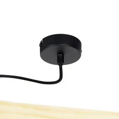 Aktion 🌟 QAZQA Industrielle Deckenleuchte schwarz mit Holz 3-Licht - Regal 🧨 -Deckenleuchten Verkaufs-Shop 3197 103039 10