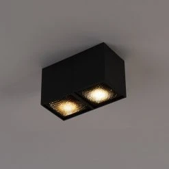 Beste Bewertungen von 😍 QAZQA Designspot schwarz 2-flammig - Qubo Honey ⭐ -Deckenleuchten Verkaufs-Shop 3203 98856 11