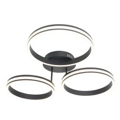 Auslauf 😉 QAZQA Deckenleuchte schwarz inkl. LED 3-Stufen dimmbar 3-Licht - Navara ⭐ -Deckenleuchten Verkaufs-Shop 3217 104003 6