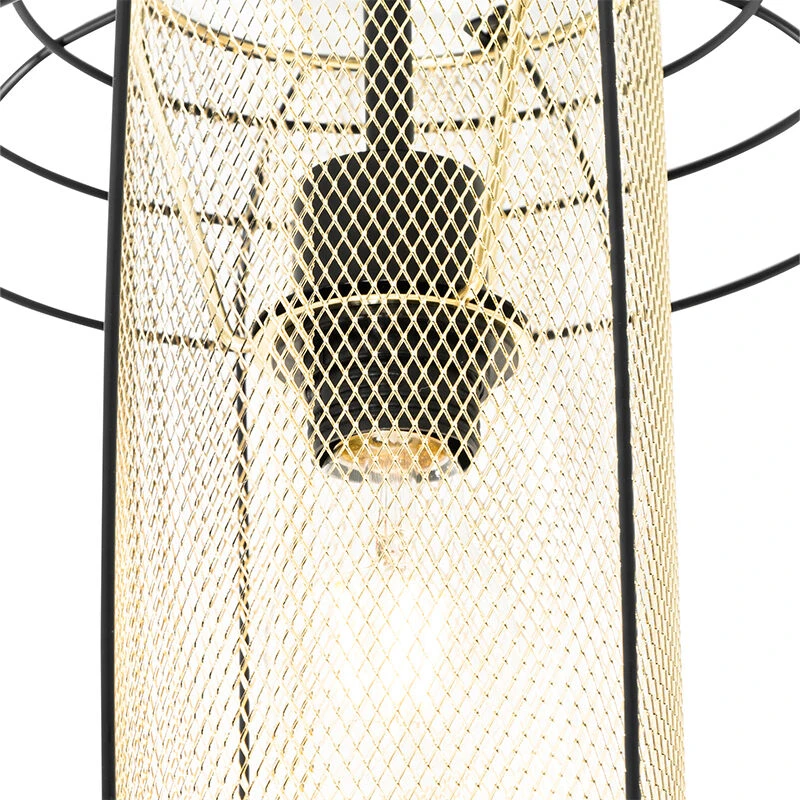 Am billigsten 🥰 QAZQA Design-Deckenleuchte schwarz mit Gold - Gaze 👍 5 Am billigsten 🥰 QAZQA Design-Deckenleuchte schwarz mit Gold - Gaze 👍 – Bild 5