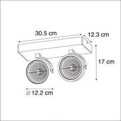 Am billigsten 🔔 QAZQA Design Spot schwarz verstellbar 2-flammig inkl. LED - Go ⌛ 16 Am billigsten 🔔 QAZQA Design Spot schwarz verstellbar 2-flammig inkl. LED - Go ⌛ -Deckenleuchten Verkaufs-Shop 3220 91011 3