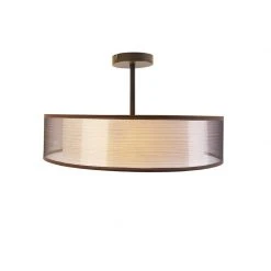 Beste Bewertungen von 😍 QAZQA Moderne Deckenleuchte braun mit weiß 50 cm 3-flammig - Drum Duo 🥰 -Deckenleuchten Verkaufs-Shop 3227 104408 6