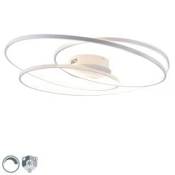 Am billigsten 🔥 Trio Leuchten Deckenleuchte weiß 80 cm inkl. LED 3-stufig dimmbar - Rowin 🧨