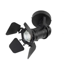 Schlussverkauf 😉 QAZQA Industriestudio Spot schwarz GU10 mit Klappen - Film 👍 -Deckenleuchten Verkaufs-Shop 3231 96892 12