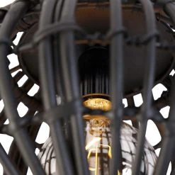 Rabatt 🎉 QAZQA Ländliche Deckenlampe schwarz 25 cm - Canna 🛒 -Deckenleuchten Verkaufs-Shop 3241 104271 4