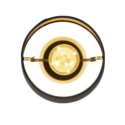 Neu ✨ QAZQA Deckenleuchte mit Schirm schwarz/gold 20 cm - Combi schwarz 🌟 -Deckenleuchten Verkaufs-Shop 3243 98616 5