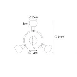 Neu 🎉 QAZQA Plafondlamp zwart 44,5 cm met smoke glas en hout 3-lichts - Vidro 😀 -Deckenleuchten Verkaufs-Shop 3245 105597 3