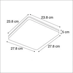 Rabatt 👏 QAZQA Moderne Deckenleuchte quadratisch inkl. LED - Plater 😉 -Deckenleuchten Verkaufs-Shop 3258 96809 3