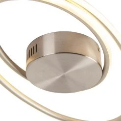 Bestpreis 👏 QAZQA Design Deckenleuchte Stahl inkl. LED 3-stufig dimmbar - Rowan 🛒 -Deckenleuchten Verkaufs-Shop 3261 99070 5