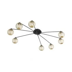 Coupon 🌟 QAZQA Moderne Deckenleuchte schwarz mit goldenen 8 Lichtern - Athens Wire ❤️ -Deckenleuchten Verkaufs-Shop 3265 103145 11