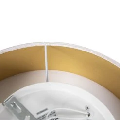 Neu 🎁 QAZQA Deckenleuchte rosa 40 cm mit goldener Innenseite - Drum ✔️ -Deckenleuchten Verkaufs-Shop 3274 105486 7