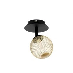 Budget 😍 QAZQA Spot schwarz mit gold verstellbar - Athens Wire ✔️ -Deckenleuchten Verkaufs-Shop 3276 103142 12