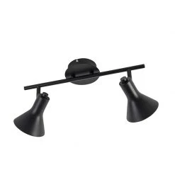 Coupon 🔔 QAZQA Moderner Spot schwarz 2-Flammig - Magno Vato 🔔 -Deckenleuchten Verkaufs-Shop 3281 99072 5