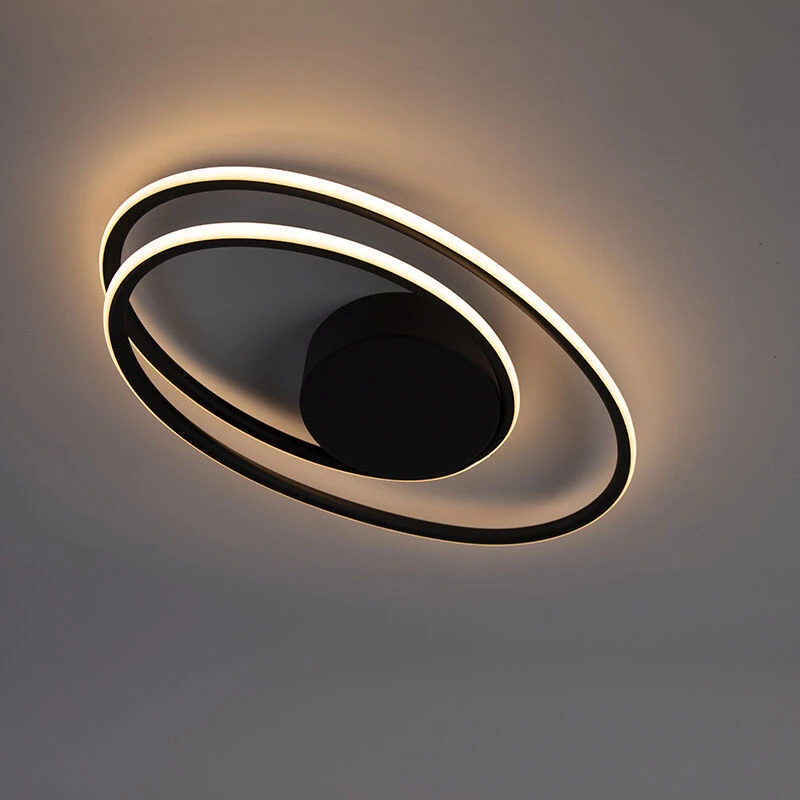 Brandneu ❤️ QAZQA Design Deckenleuchte schwarz inkl. LED 3-stufig dimmbar - Rowan 🔔 13 Brandneu ❤️ QAZQA Design Deckenleuchte schwarz inkl. LED 3-stufig dimmbar - Rowan 🔔 – Bild 13